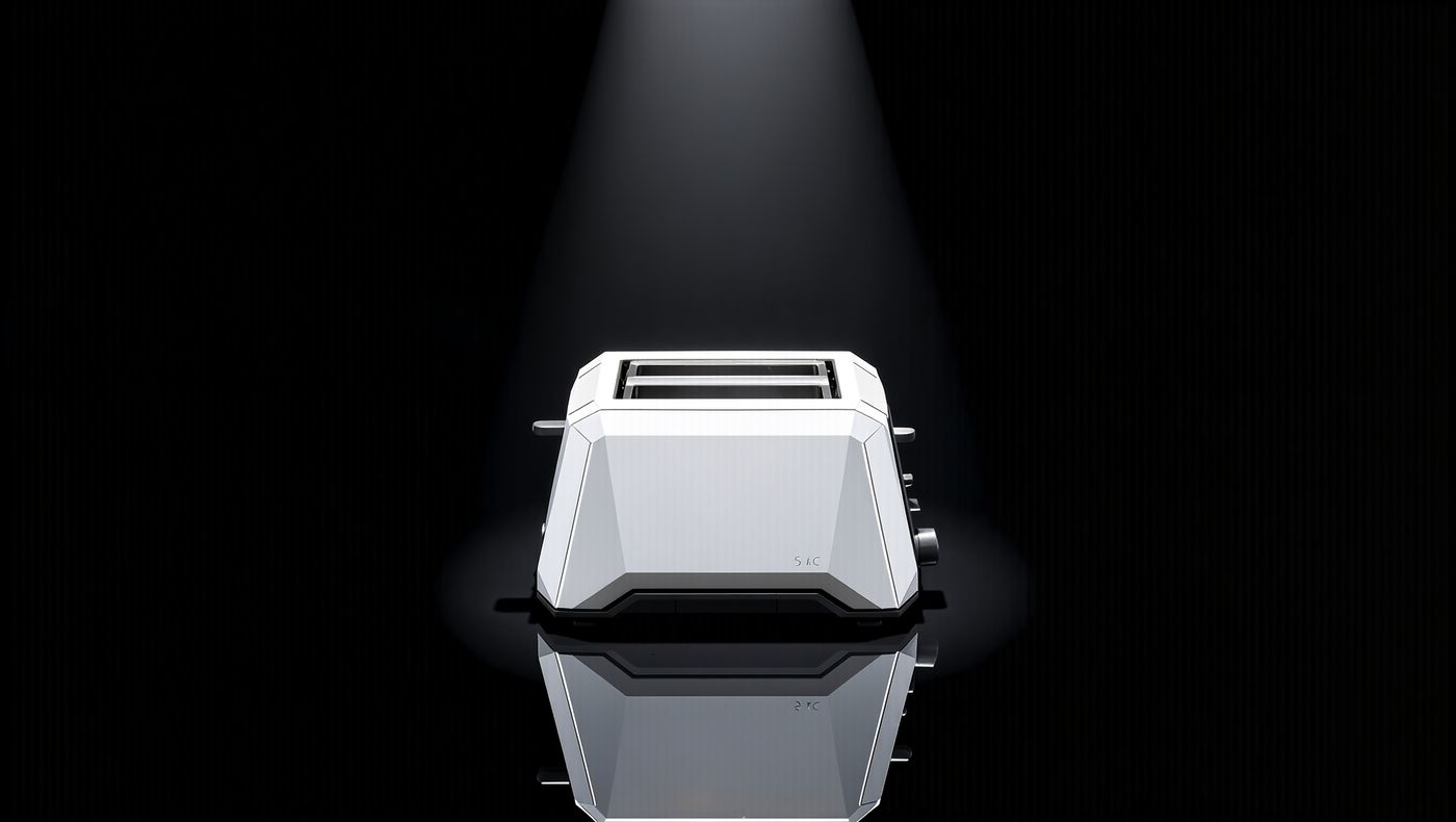 Toaster in matte white