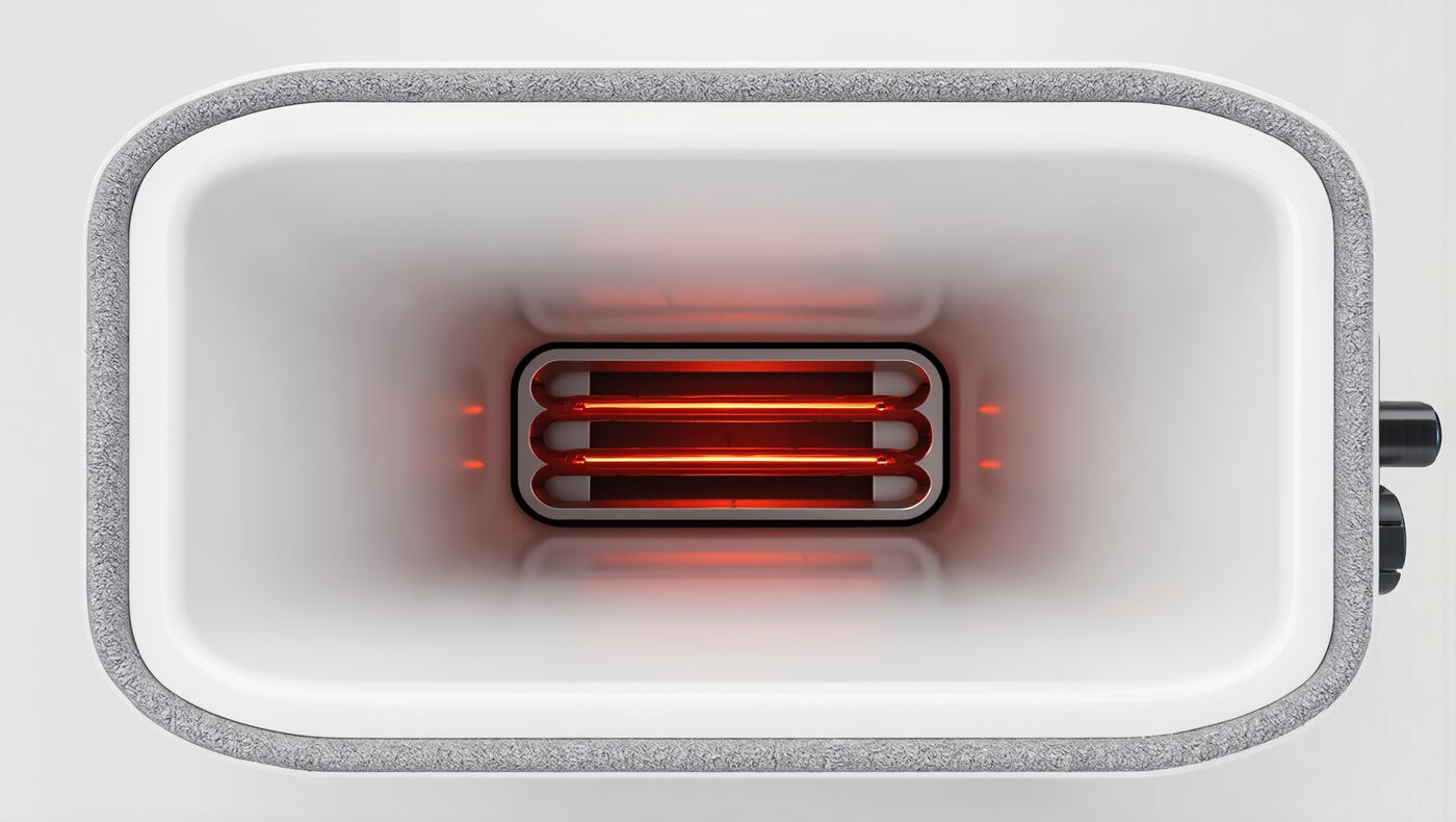 Looking into the white ceramic slot